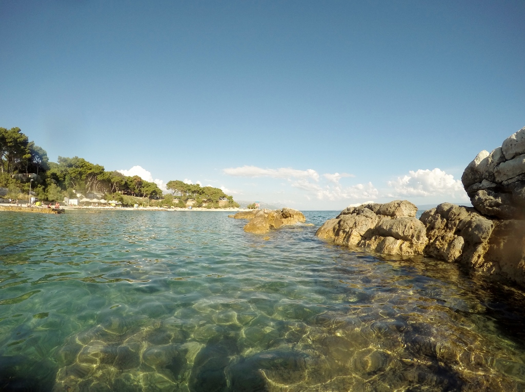 snorkling ved Split i Kroatien